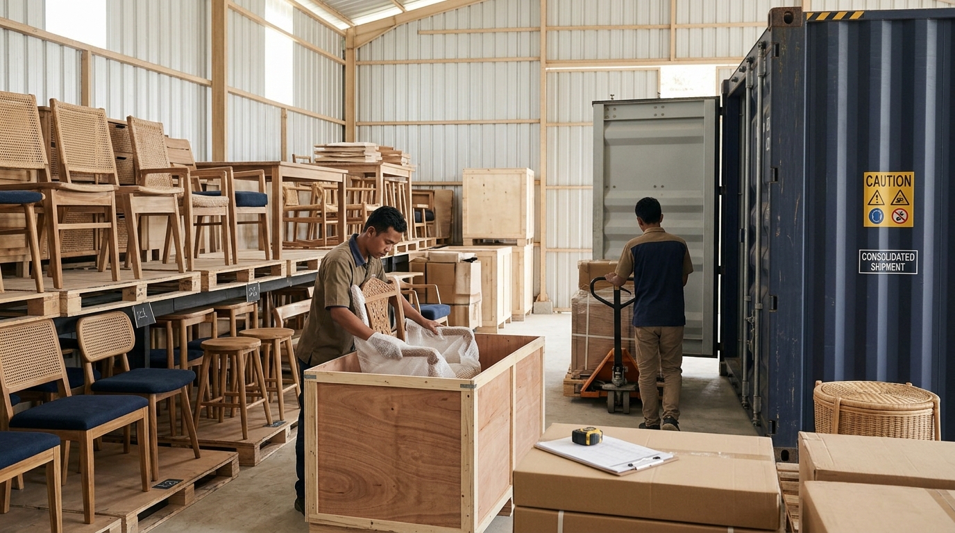 furniture container consolidation indonesia multiple suppliers, Furniture Container Consolidation Indonesia Multiple…