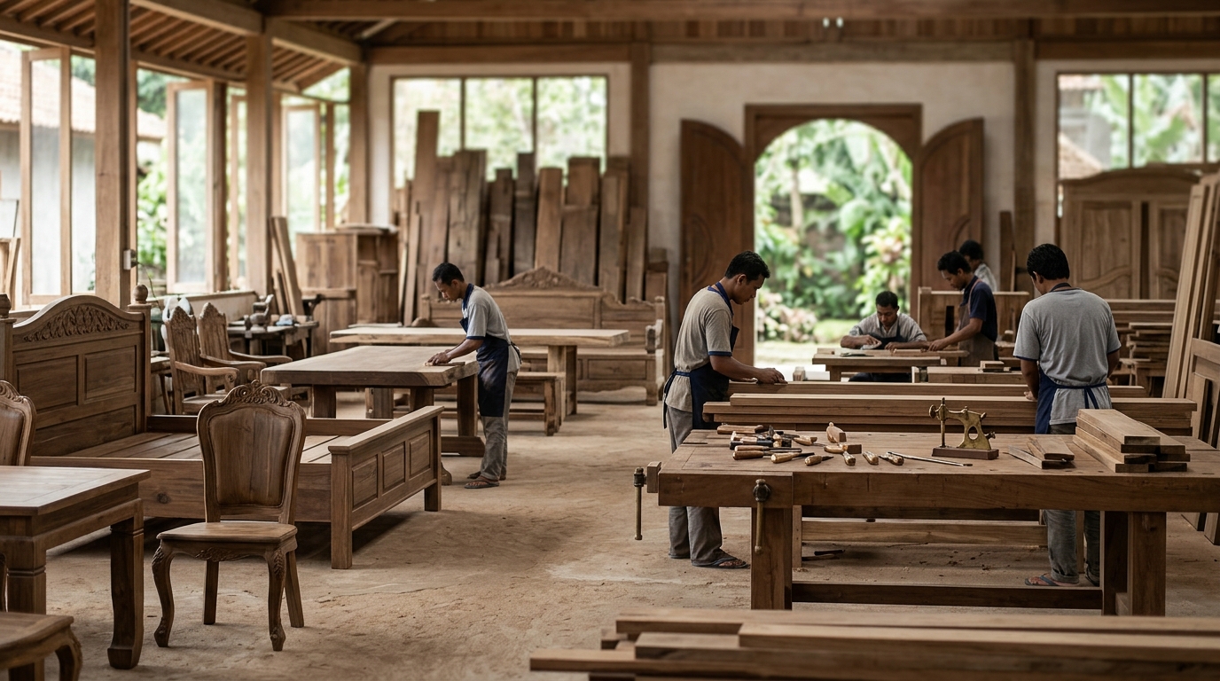 Jepara furniture manufacturers, Jepara Furniture Manufacturers: The Complete B2B Importer's Guide, in United States, aimed…